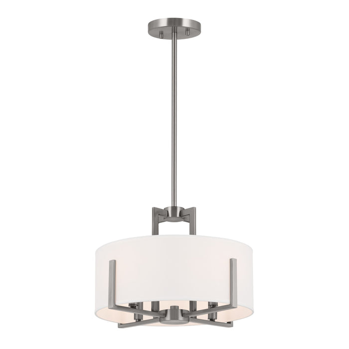 Kichler 52591CLP Four Light Pendant/Semi Flush, Classic Pewter
