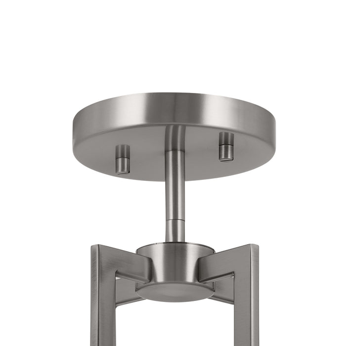 Kichler 52591CLP Four Light Pendant/Semi Flush, Classic Pewter