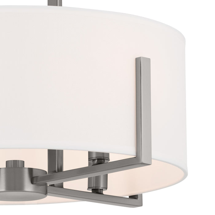 Kichler 52591CLP Four Light Pendant/Semi Flush, Classic Pewter
