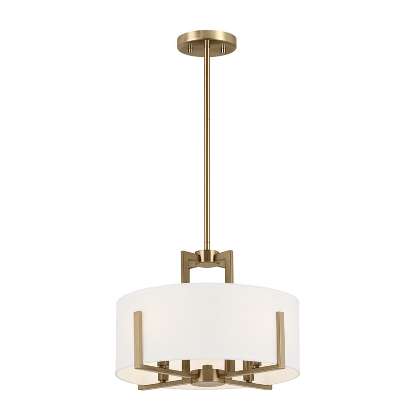 Kichler 52591CPZ Four Light Pendant/Semi Flush, Champagne Bronze