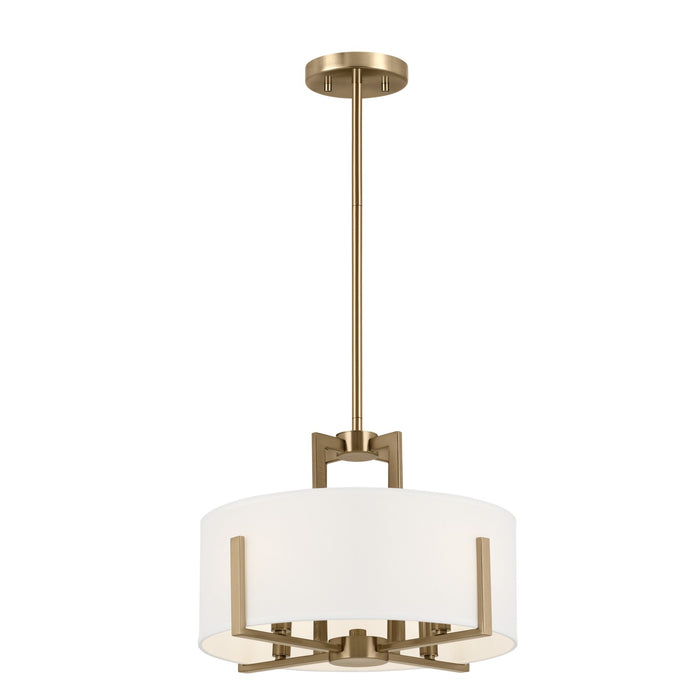 Kichler 52591CPZ Four Light Pendant/Semi Flush, Champagne Bronze