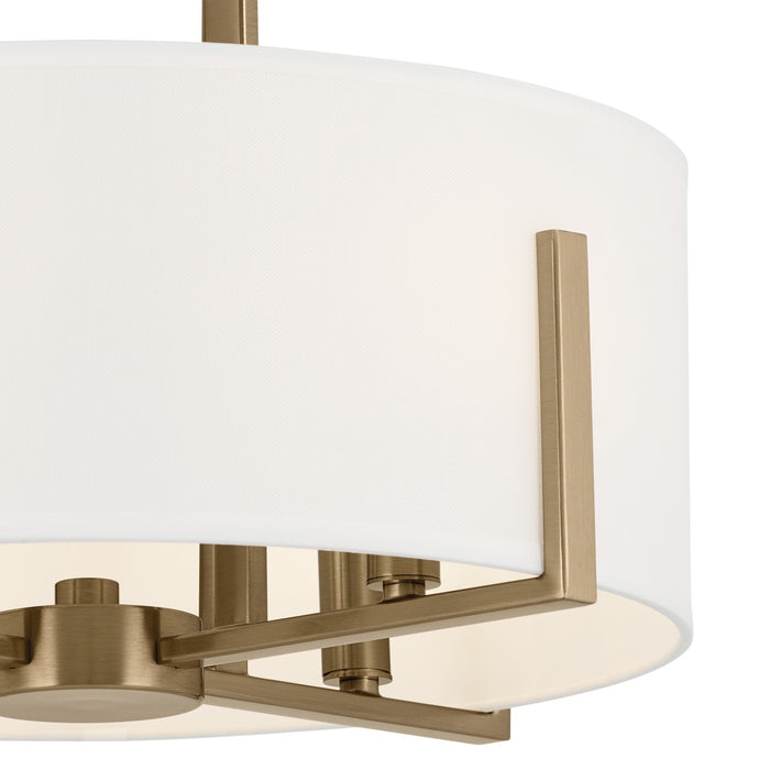 Kichler 52591CPZ Four Light Pendant/Semi Flush, Champagne Bronze
