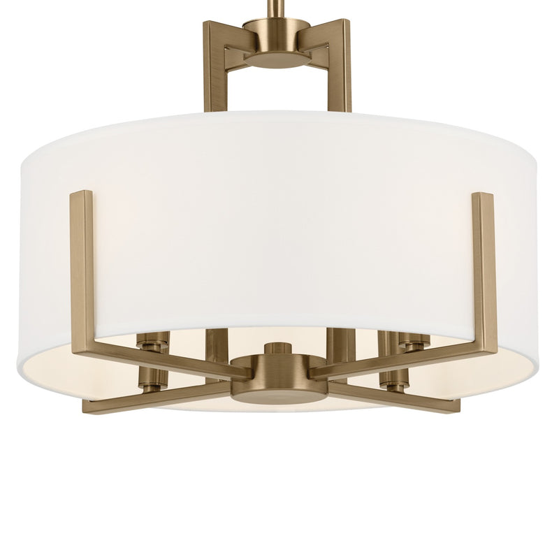 Kichler 52591CPZ Four Light Pendant/Semi Flush, Champagne Bronze