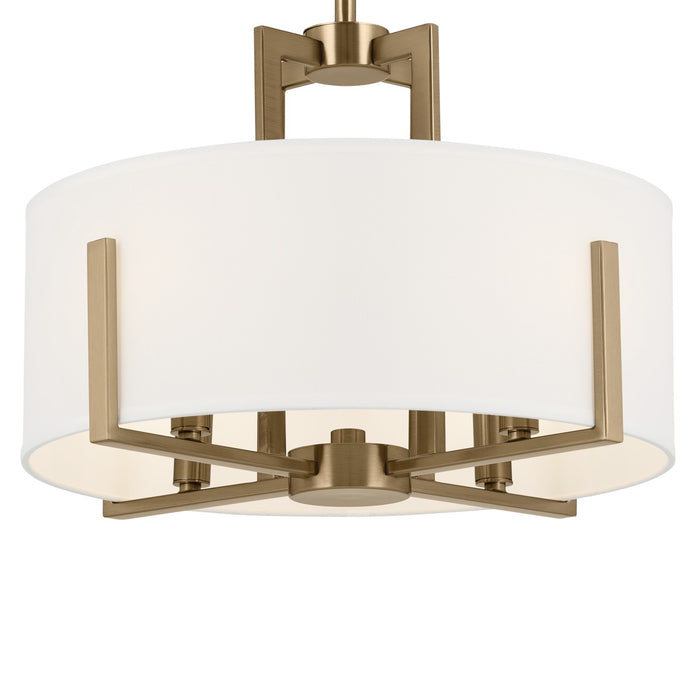 Kichler 52591CPZ Four Light Pendant/Semi Flush, Champagne Bronze