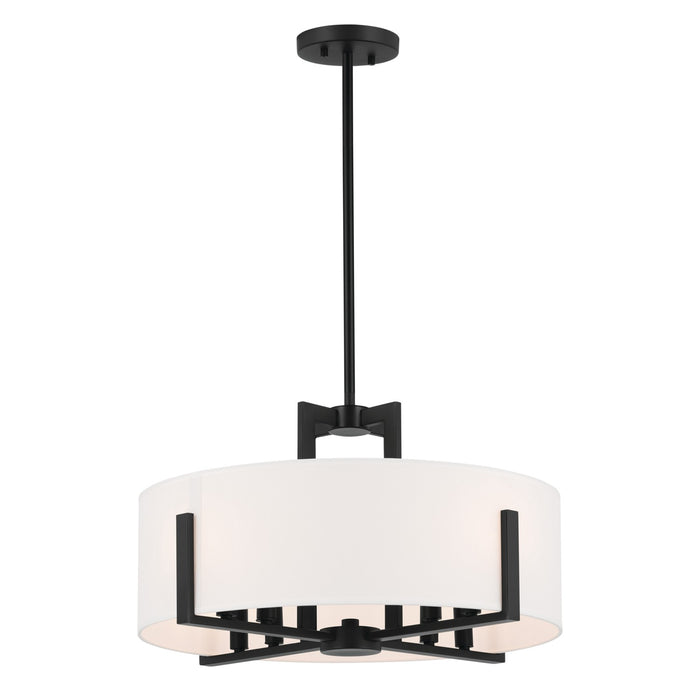 Kichler 52592BK Eight Light Pendant/Semi Flush, Black