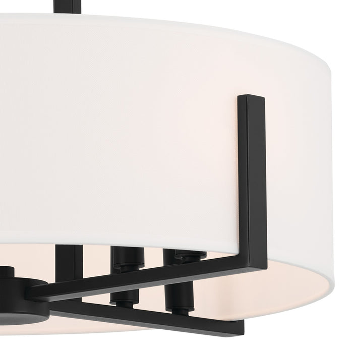 Kichler 52592BK Eight Light Pendant/Semi Flush, Black