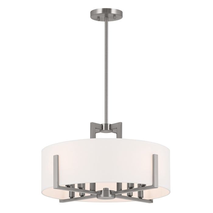 Kichler 52592CLP Eight Light Pendant/Semi Flush, Classic Pewter