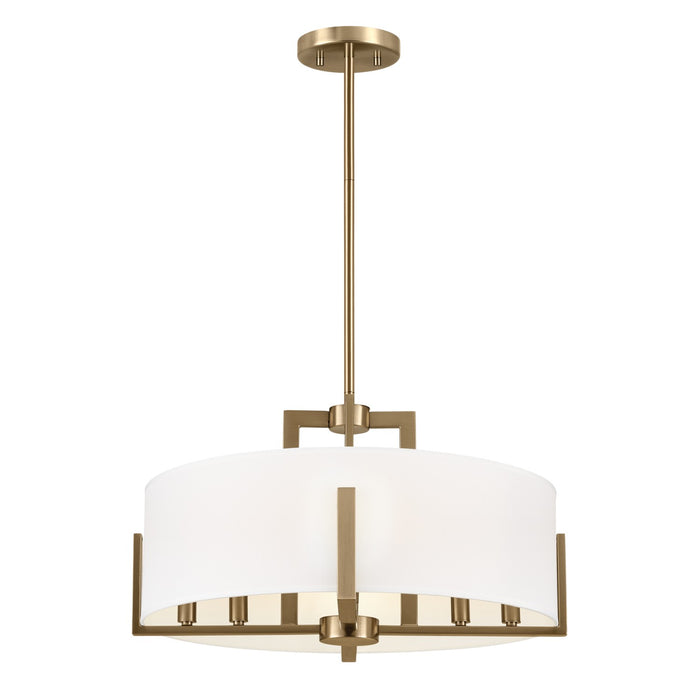 Kichler 52592CPZ Eight Light Pendant/Semi Flush, Champagne Bronze