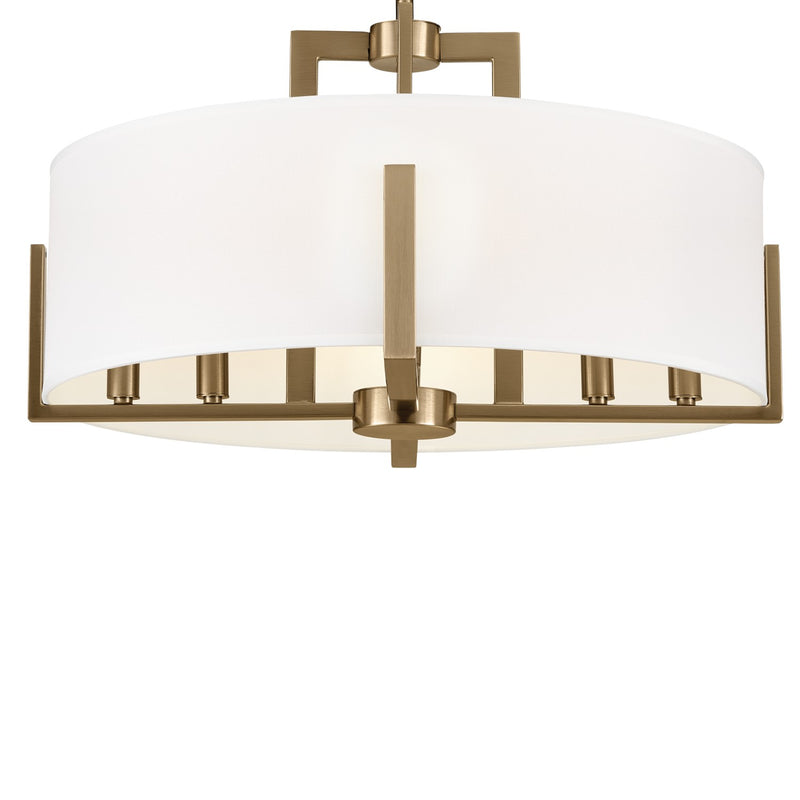 Kichler 52592CPZ Eight Light Pendant/Semi Flush, Champagne Bronze