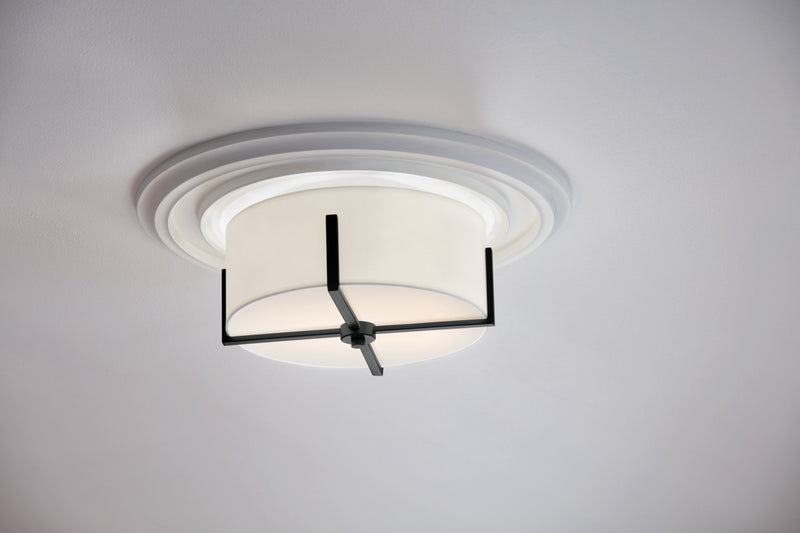 Kichler 52593BK Two Light Flush Mount, Black