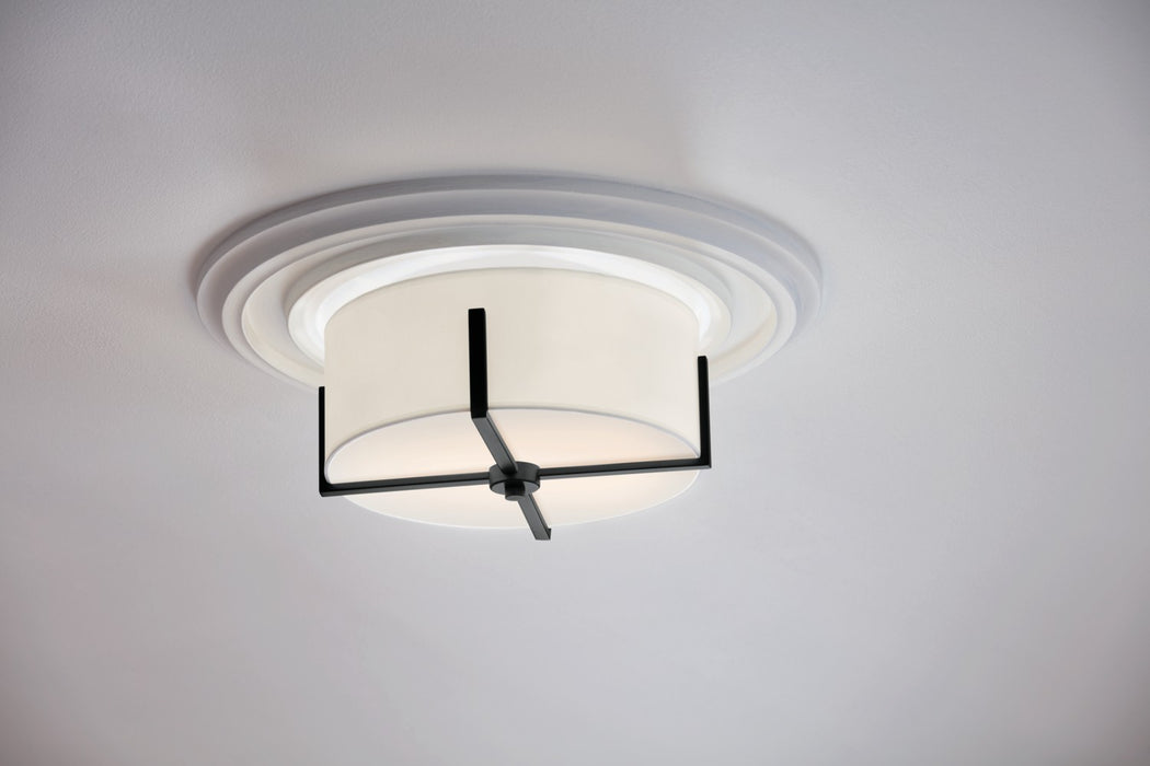 Kichler 52593BK Two Light Flush Mount, Black
