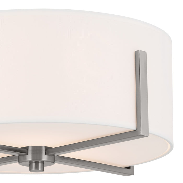Kichler 52593CLP Two Light Flush Mount, Classic Pewter