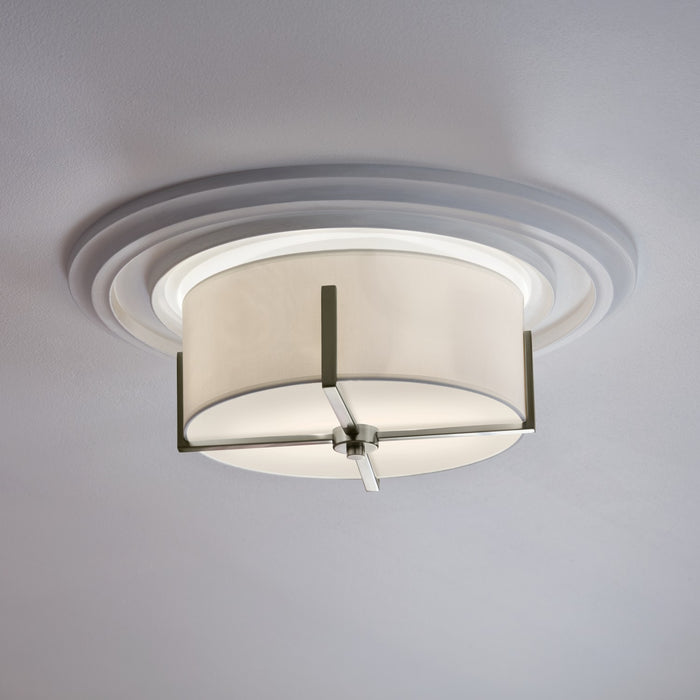 Kichler 52593CLP Two Light Flush Mount, Classic Pewter