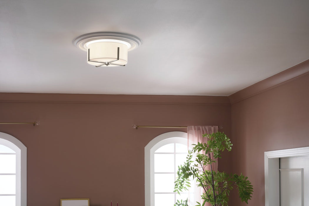 Kichler 52593CLP Two Light Flush Mount, Classic Pewter