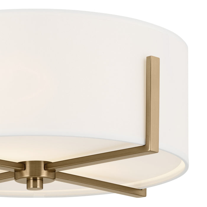 Kichler 52593CPZ Two Light Flush Mount, Champagne Bronze