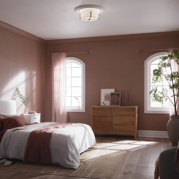 Kichler 52593CPZ Two Light Flush Mount, Champagne Bronze