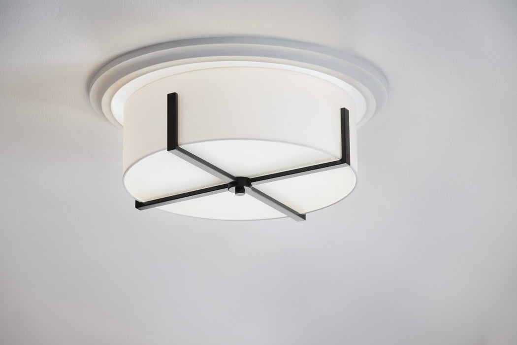 Kichler 52594BK Four Light Flush Mount, Black