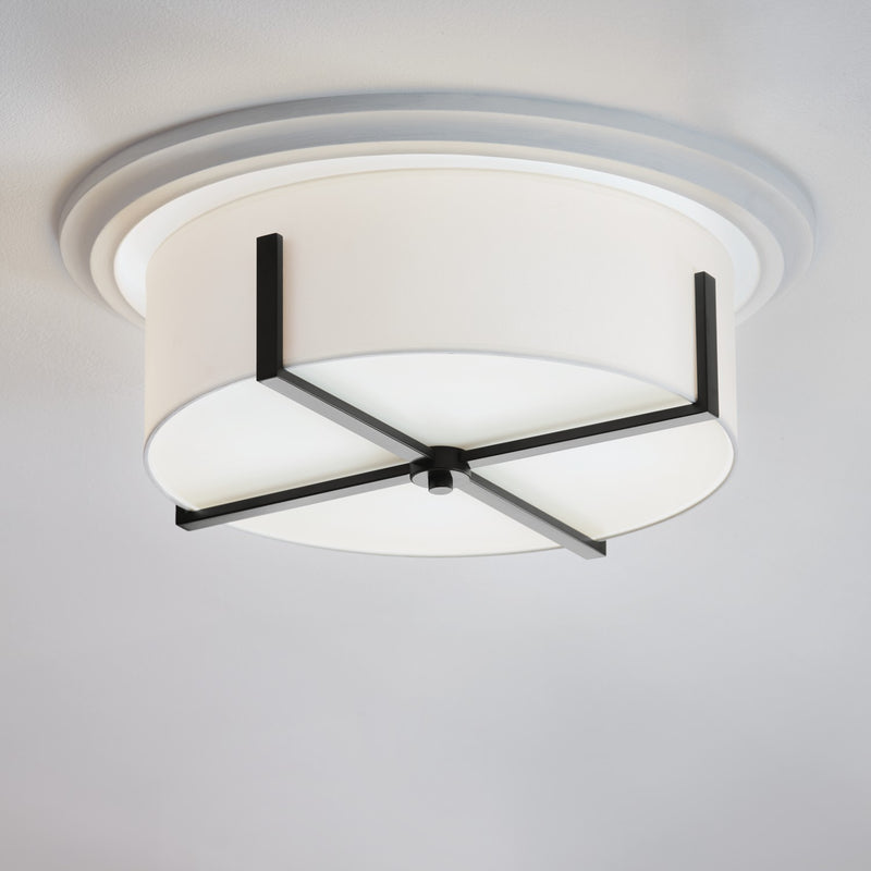 Kichler 52594BK Four Light Flush Mount, Black