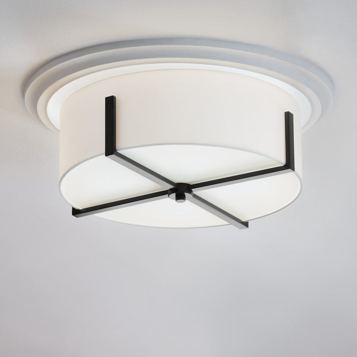 Kichler 52594BK Four Light Flush Mount, Black