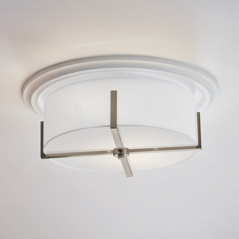Kichler 52594CLP Four Light Flush Mount, Classic Pewter
