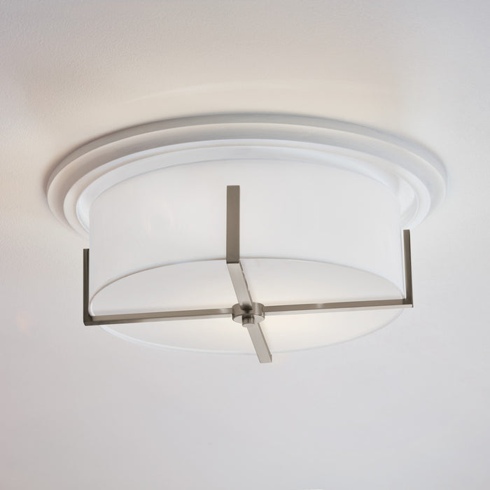 Kichler 52594CLP Four Light Flush Mount, Classic Pewter