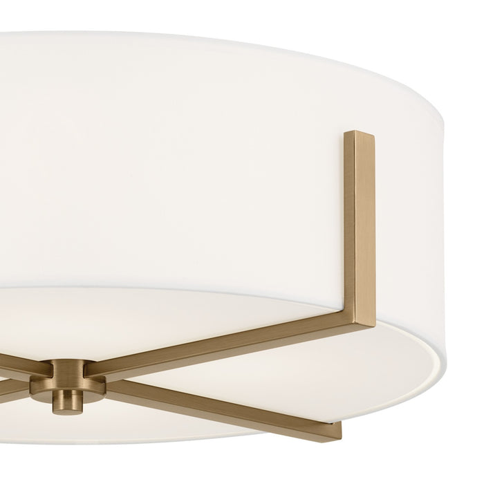 Kichler 52594CPZ Four Light Flush Mount, Champagne Bronze