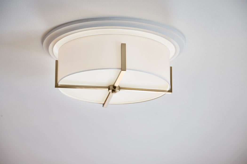 Kichler 52594CPZ Four Light Flush Mount, Champagne Bronze