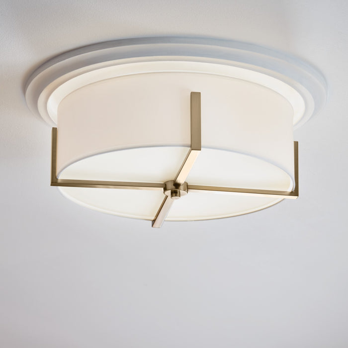 Kichler 52594CPZ Four Light Flush Mount, Champagne Bronze