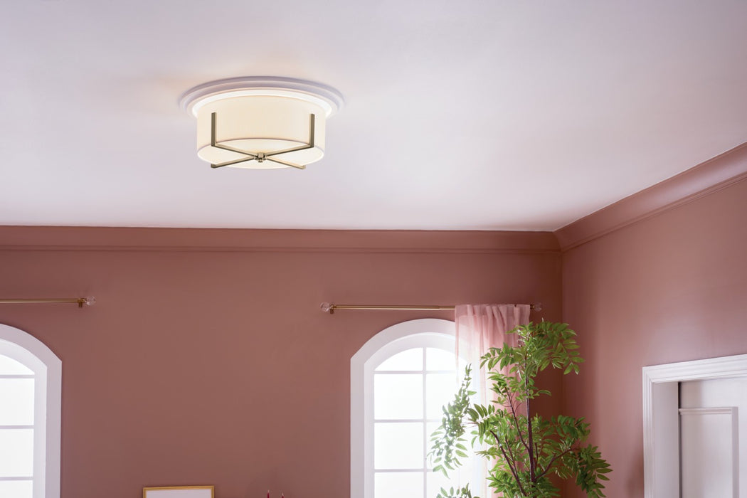 Kichler 52594CPZ Four Light Flush Mount, Champagne Bronze