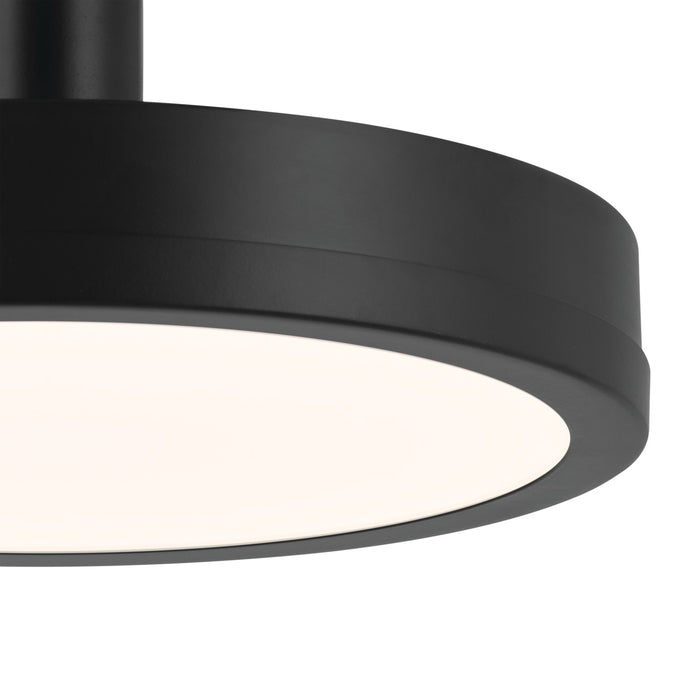Kichler 52589BK LED Semi Flush Mount, Black
