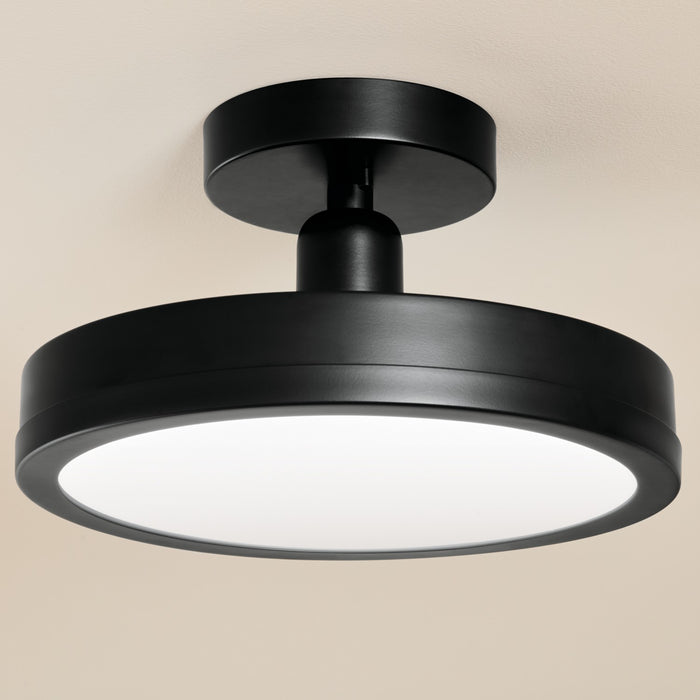 Kichler 52589BK LED Semi Flush Mount, Black