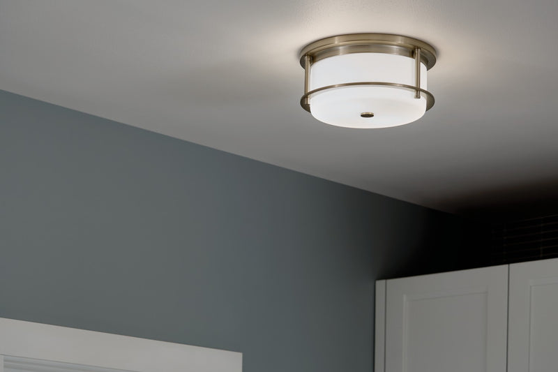 Kichler 52595CPZ Two Light Flush Mount, Champagne Bronze
