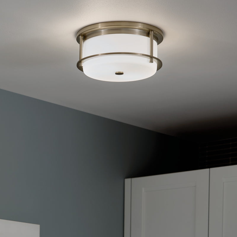 Kichler 52595CPZ Two Light Flush Mount, Champagne Bronze