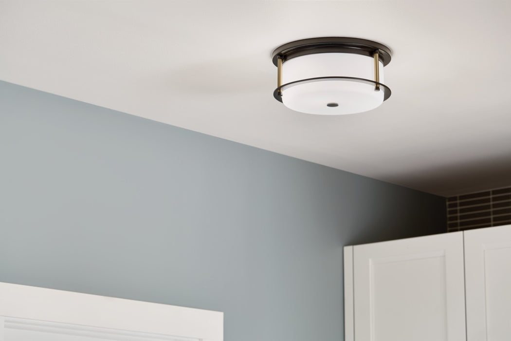 Kichler 52595BKCPZ Two Light Flush Mount, Black
