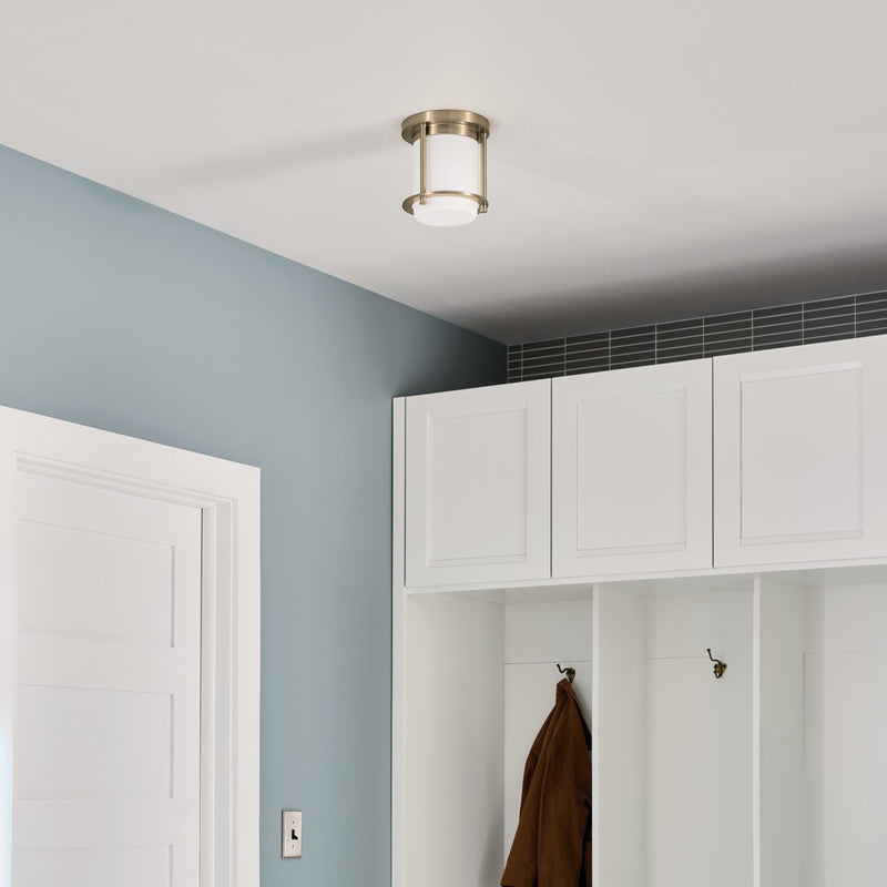 Kichler 52596CPZ One Light Flush Mount, Champagne Bronze
