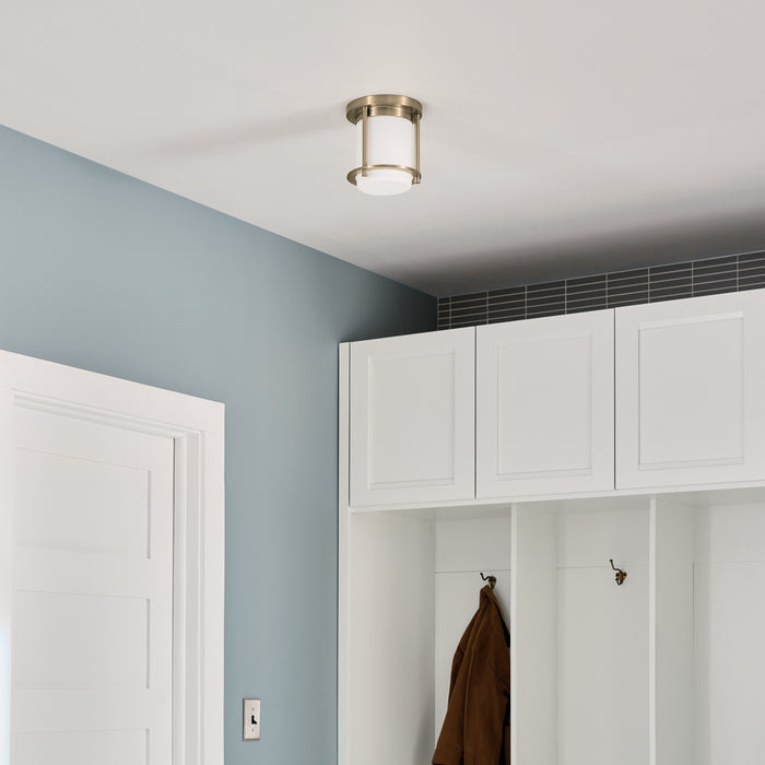 Kichler 52596CPZ One Light Flush Mount, Champagne Bronze