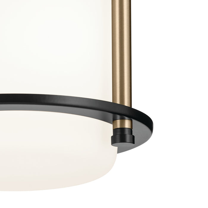 Kichler 52596BKCPZ One Light Flush Mount, Black
