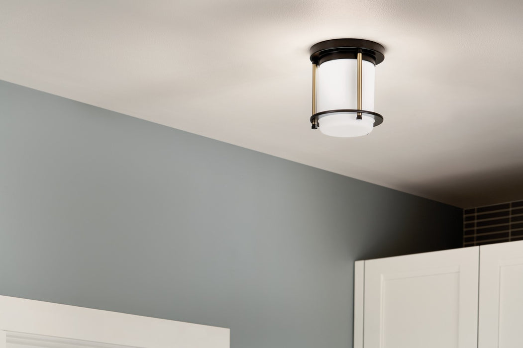 Kichler 52596BKCPZ One Light Flush Mount, Black