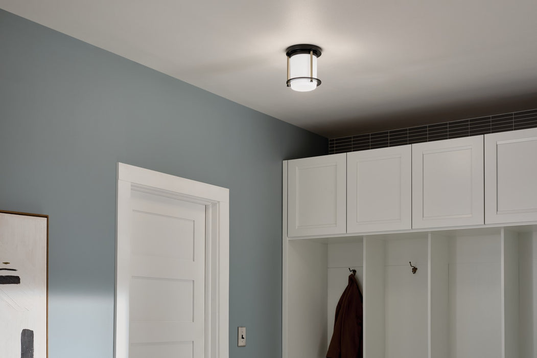 Kichler 52596BKCPZ One Light Flush Mount, Black