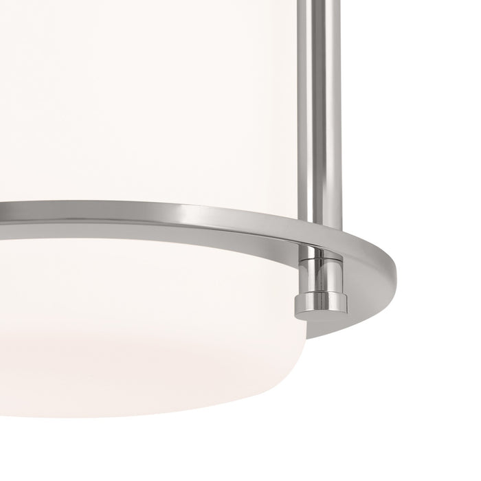 Kichler 52596PN One Light Flush Mount, Polished Nickel