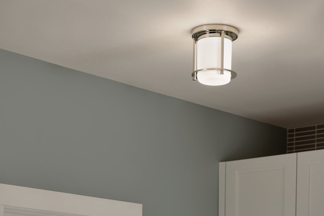 Kichler 52596PN One Light Flush Mount, Polished Nickel
