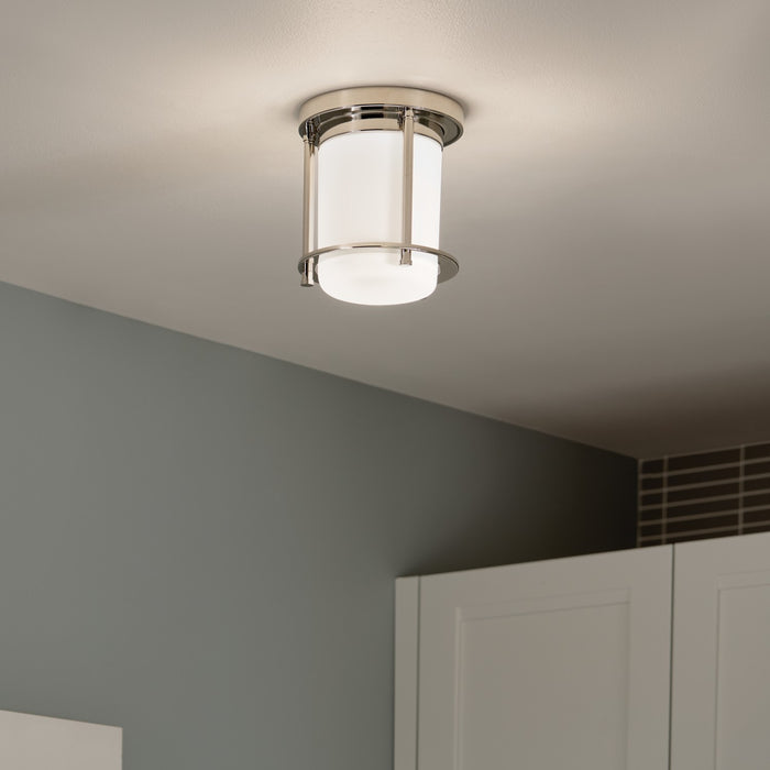Kichler 52596PN One Light Flush Mount, Polished Nickel