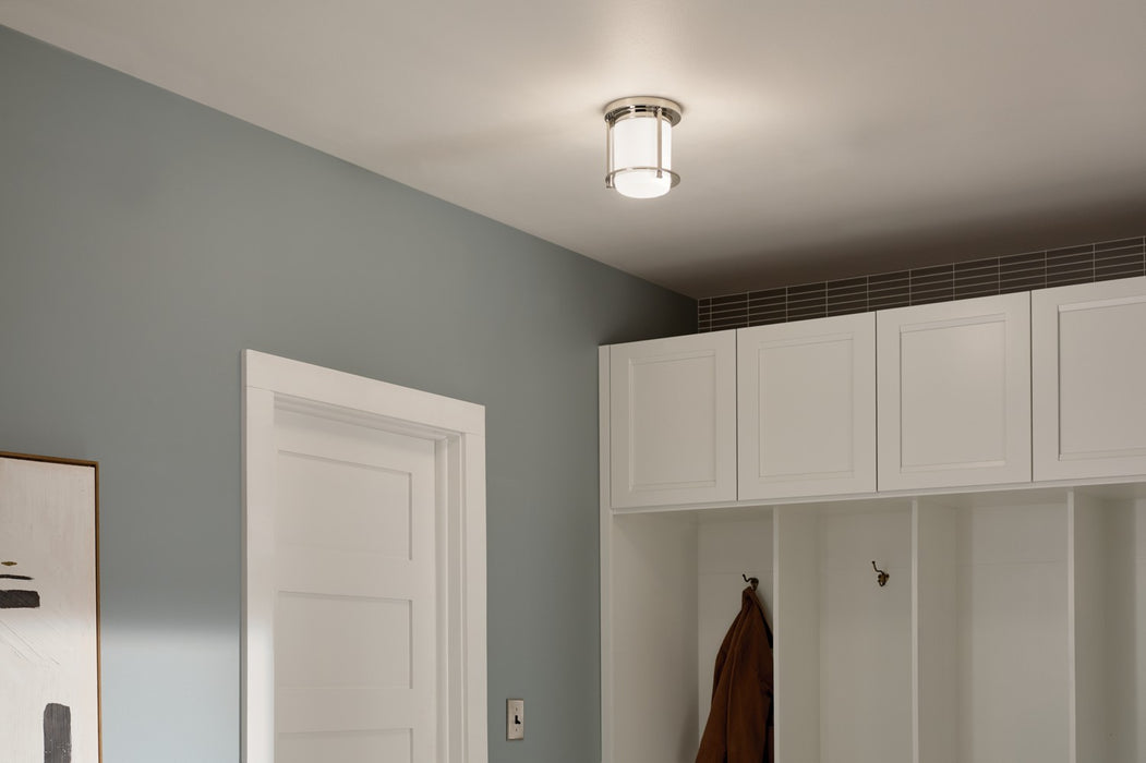 Kichler 52596PN One Light Flush Mount, Polished Nickel