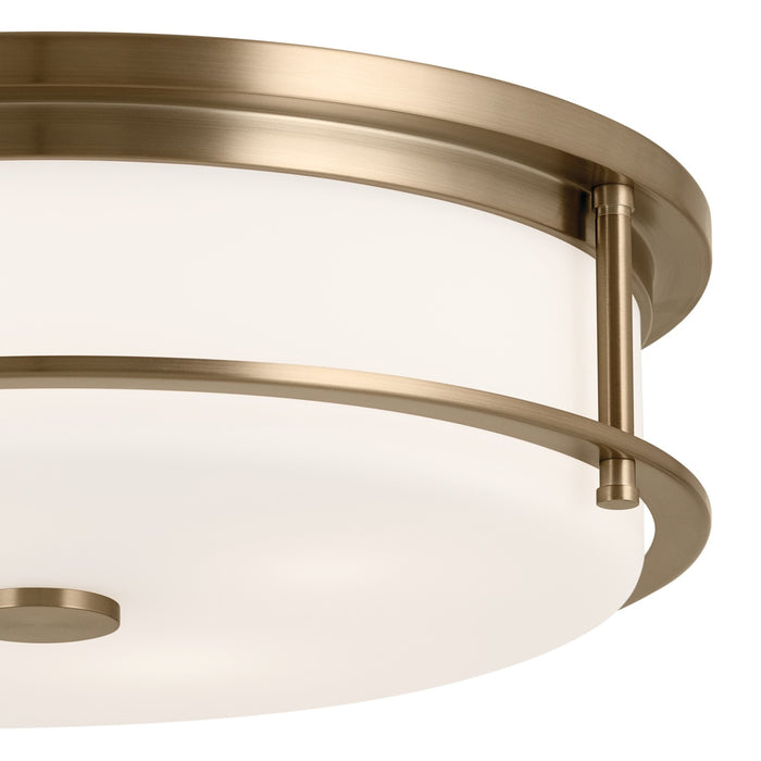 Kichler 52597CPZ Four Light Flush Mount, Champagne Bronze