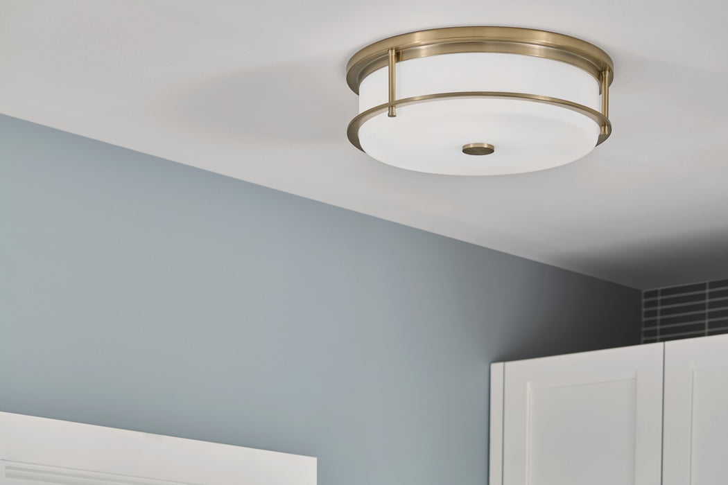 Kichler 52597CPZ Four Light Flush Mount, Champagne Bronze