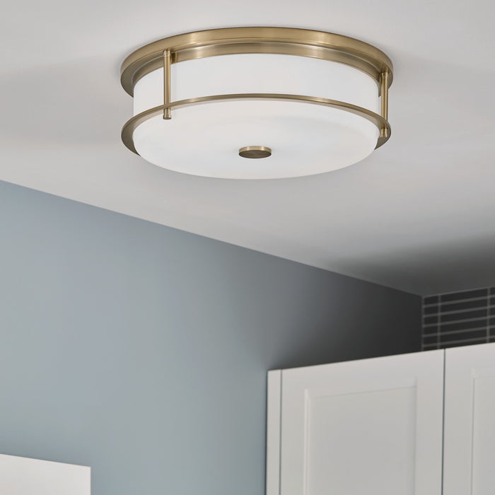 Kichler 52597CPZ Four Light Flush Mount, Champagne Bronze