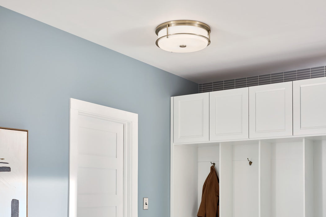 Kichler 52597CPZ Four Light Flush Mount, Champagne Bronze