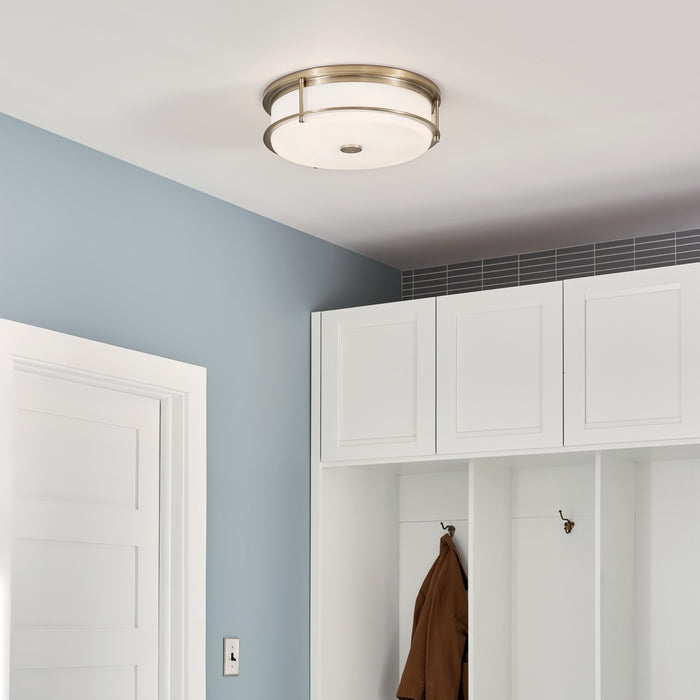 Kichler 52597CPZ Four Light Flush Mount, Champagne Bronze