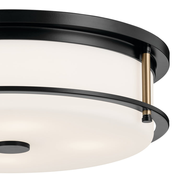 Kichler 52597BKCPZ Four Light Flush Mount, Black