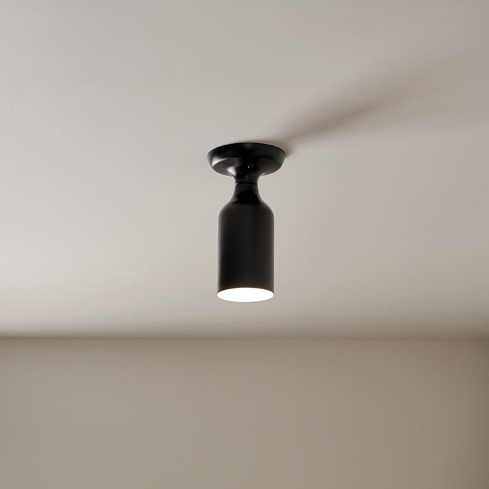 Kichler 52598BK One Light Semi Flush Mount, Black